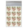 Lot de 36 étiquettes Joyeux Noël en forme de coeur Lot de 36 étiquettes Joyeux Noël en forme de coeur