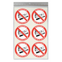 Sticker signalétique interdiction de fumer et vapoter