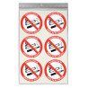 Sticker signalétique interdiction de fumer et vapoter