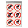 Sticker interdiction de toucher diamètre 5 cm signalétique sécurité