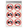 Sticker interdiction de photographier diamètre 5 cm