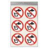 Sticker eau non potable diamètre 5 cm signalétique sanitaire