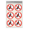 Sticker INTERDIT DE S’ASSEOIR. Signalétique interdiction