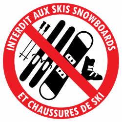 Sticker signalétique station de ski