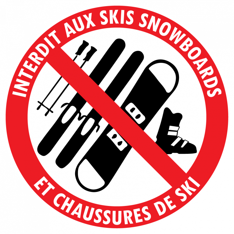 Sticker signalétique station de ski
