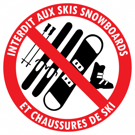 Sticker signalétique station de ski
