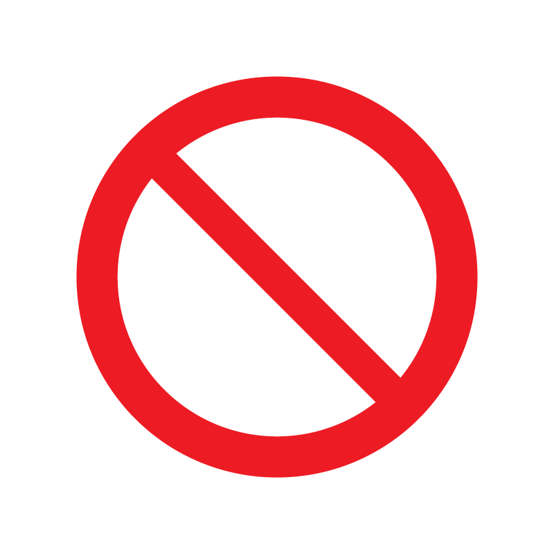 Sticker interdiction générale pictogramme universel