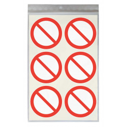 Autocollant signalétique interdiction générale