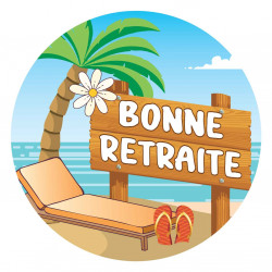 étiquette bonne retraite pour emballage cadeau