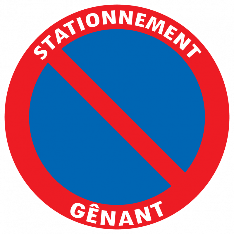 stationnement gênant adhésif pour porte garage