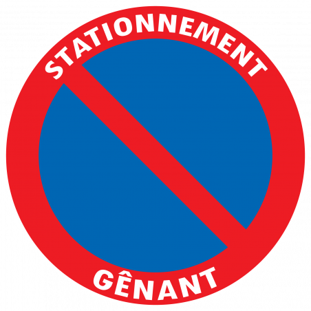 stationnement gênant adhésif pour porte garage