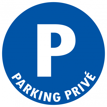 sticker parking privé pour panneau ou porte de garage