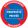 Autocollant STATIONNEMENT INTERDIT PROPRIETE PRIVEE