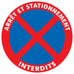 Stickers ARRET ET STATIONNEMENT INTERDITS