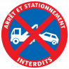 Stickers ARRET ET STATIONNEMENT INTERDITS RISQUE DE FOURRIERE