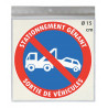 AUTOCOLLANT STATIONNEMENT GENANT SORTIE DE VEHICULES RISQUE FOURRIERE