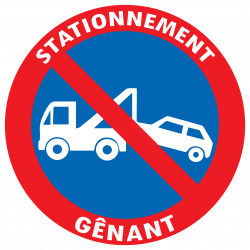 autocollant pour panneau stationnement gênant risque de fourrière