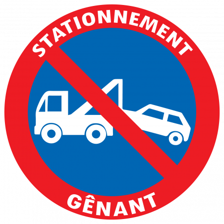 autocollant pour panneau stationnement gênant risque de fourrière