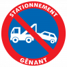 autocollant pour panneau stationnement gênant risque de fourrière
