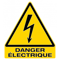 sticker signalisation danger électrique W012
