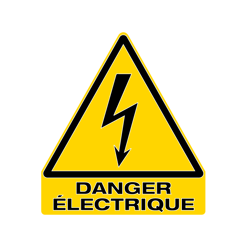 sticker signalisation danger électrique W012