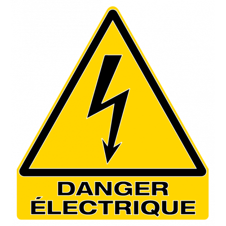 sticker signalisation danger électrique W012