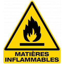 sticker signalisation matières inflammables W021