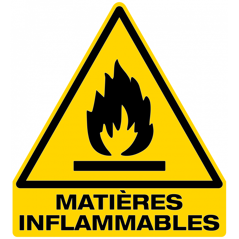 sticker signalisation matières inflammables W021