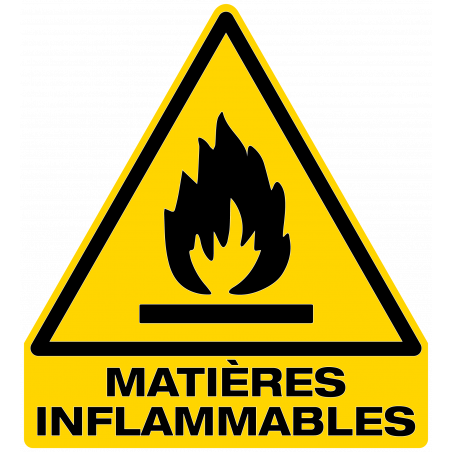 sticker signalisation matières inflammables W021