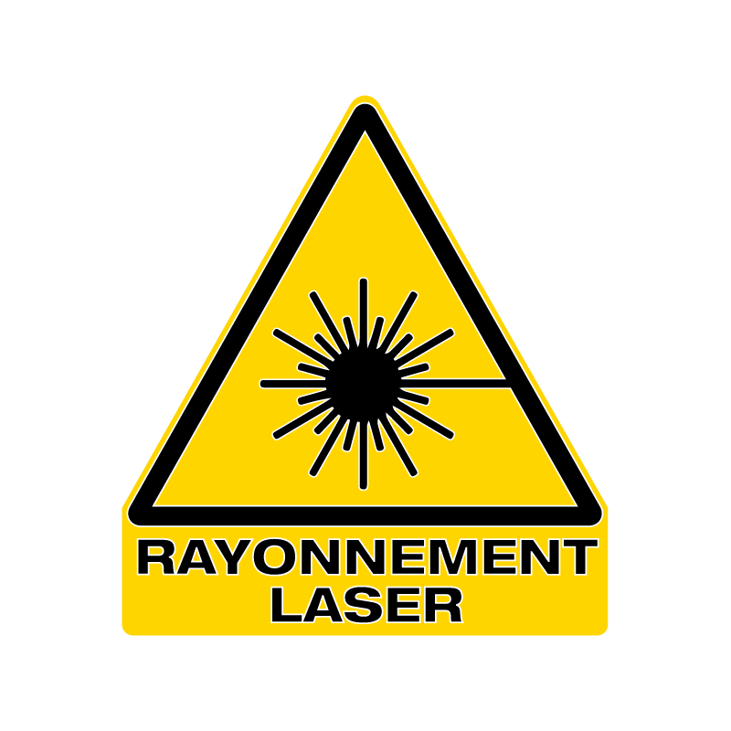sticker signalisation DANGER RAYONNEMENT LASER W004