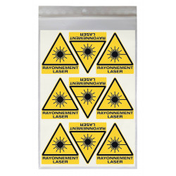sticker DANGER RAYONNEMENT LASER W004 pour sécurité au travail