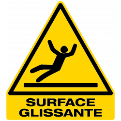 sticker signalisation danger surface glissante W011