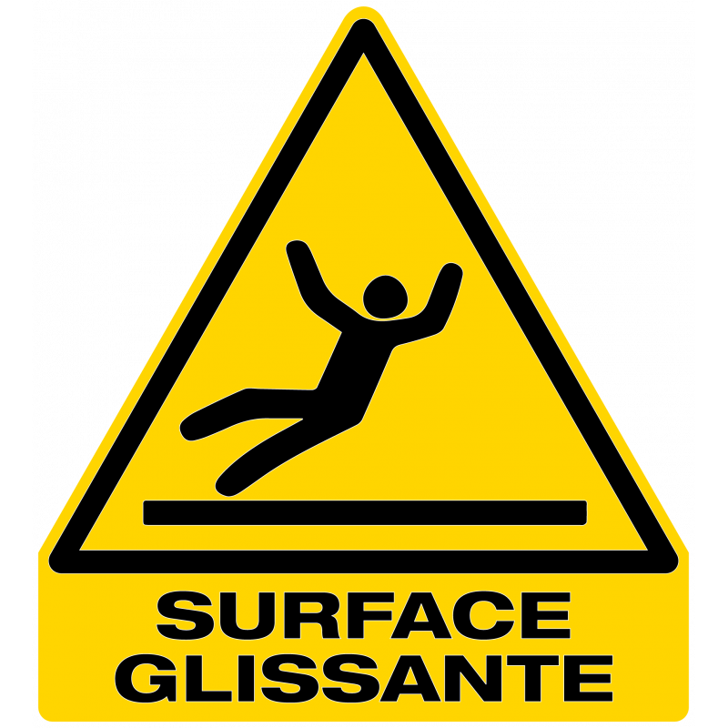 sticker signalisation danger surface glissante W011