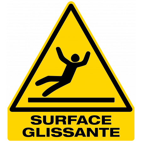 sticker signalisation danger surface glissante W011