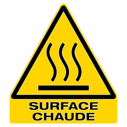 sticker signalisation danger surface chaude W017