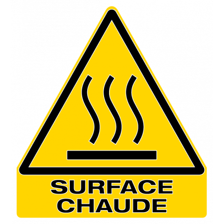 sticker signalisation danger surface chaude W017