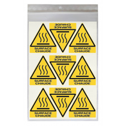 sticker DANGER SURFACE CHAUDE W017 pour sécurité au travail