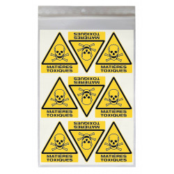 sticker DANGER MATIERES TOXIQUES W016 pour sécurité au travail