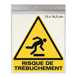 adhésif danger risque de trébuchement W007 pour prévention des risques professionnels