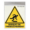 adhésif danger risque de trébuchement W007 pour prévention des risques professionnels