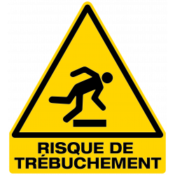 sticker signalisation danger risque de trébuchement W007