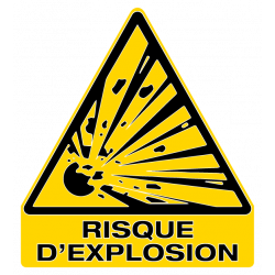 sticker signalisation danger risque d'explosion W002