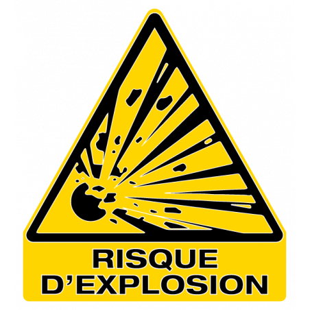 sticker signalisation danger risque d'explosion W002