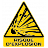 sticker signalisation danger risque d'explosion W002