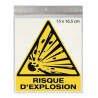 adhésif danger risque d'explosion W002 pour prévention des risques professionnels
