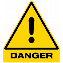sticker signalisation danger W001