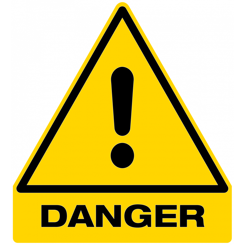 sticker signalisation danger W001