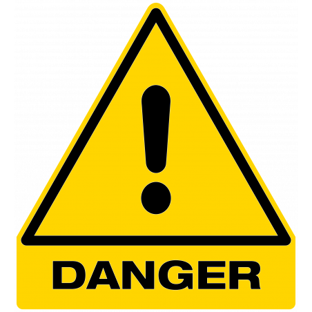 sticker signalisation danger W001