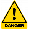 sticker signalisation danger W001