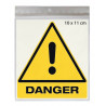 sticker danger W001 pour risques industriels